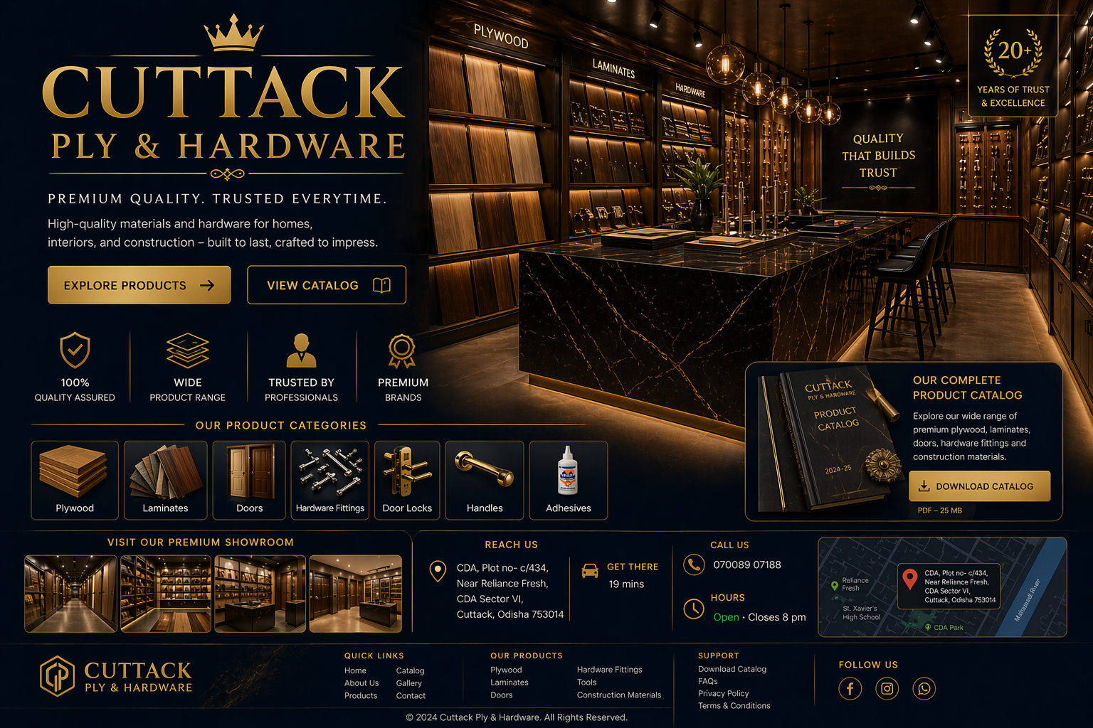 Premium plywood and hardware showroom